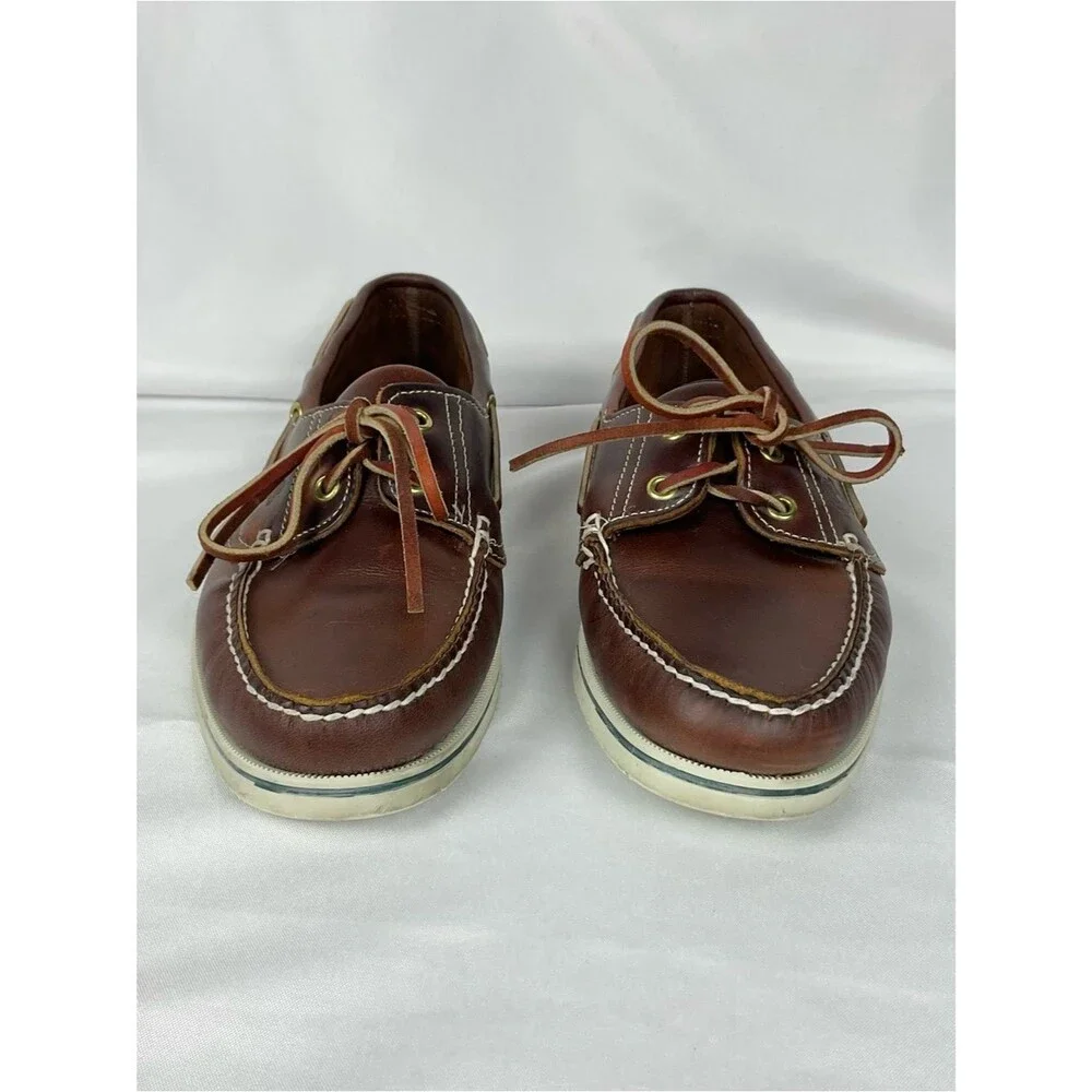 Vintage Dexter Leather Boat Shoes Men’s Sz 9 Narrow Deck Shoes Retro 80s Preppy
